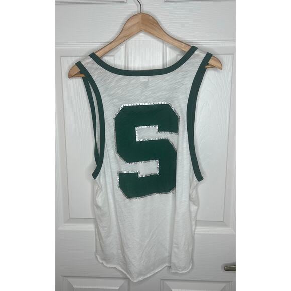 Victoria's Secret PINK Women's Michigan State Spartans MSU Tank Top Size Medium - Picture 10 of 10